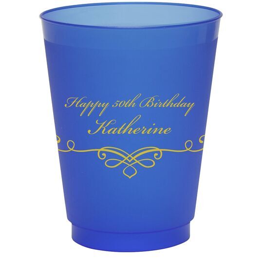 Classic Scroll Colored Shatterproof Cups