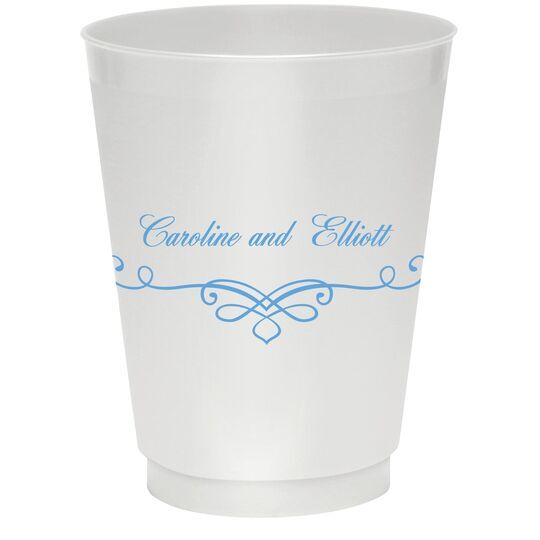 Classic Scroll Colored Shatterproof Cups