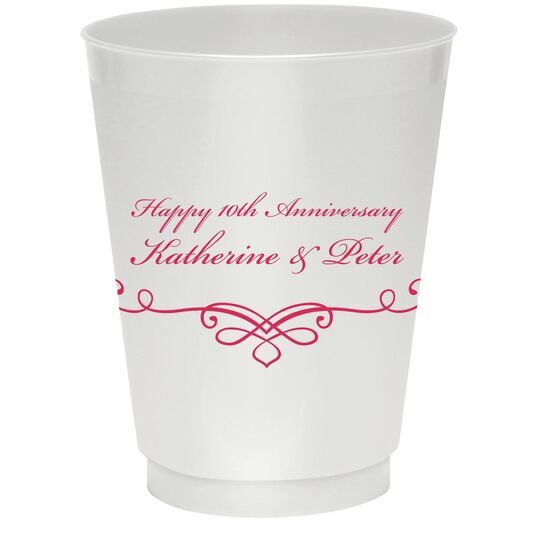 Classic Scroll Colored Shatterproof Cups