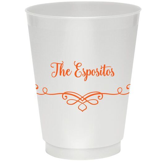 Classic Scroll Colored Shatterproof Cups