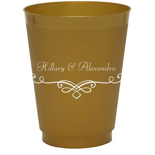 Classic Scroll Colored Shatterproof Cups