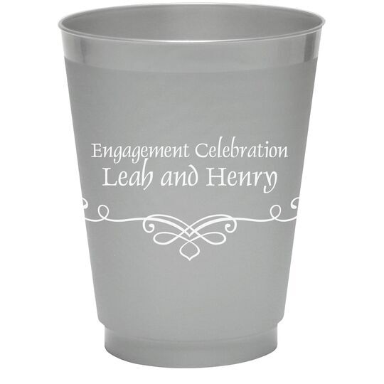 Classic Scroll Colored Shatterproof Cups