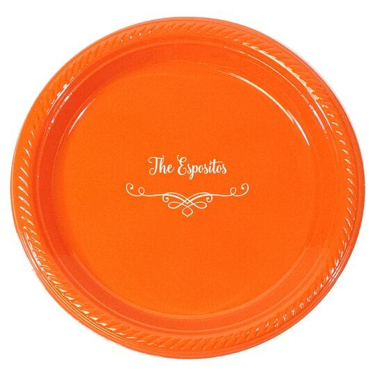 Classic Scroll Plastic Plates