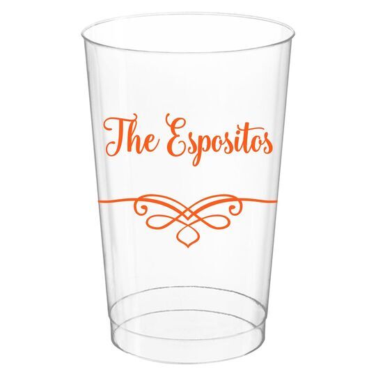 Classic Scroll Clear Plastic Cups