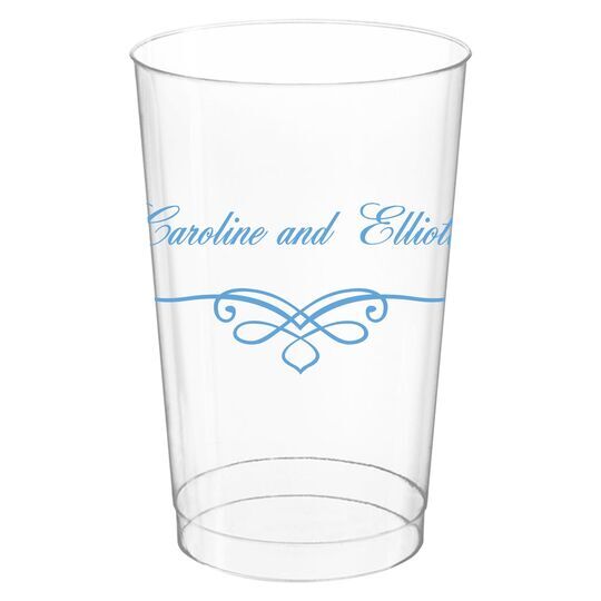 Classic Scroll Clear Plastic Cups