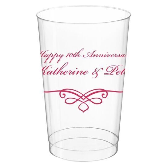 Classic Scroll Clear Plastic Cups