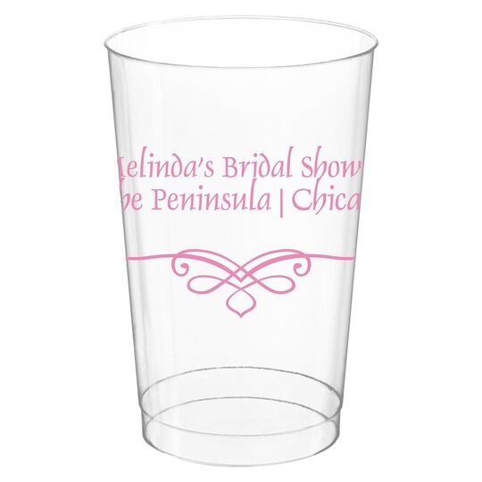Classic Scroll Clear Plastic Cups