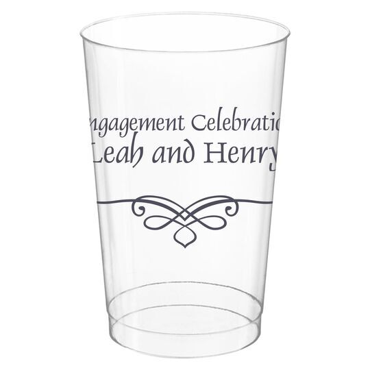 Classic Scroll Clear Plastic Cups