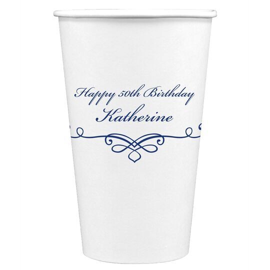 Classic Scroll Paper Coffee Cups