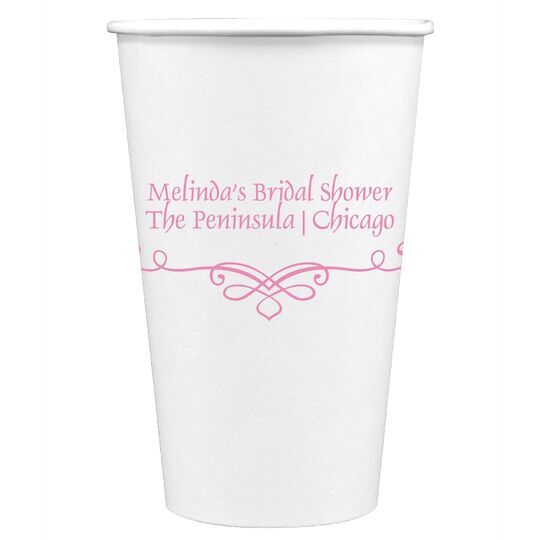 Classic Scroll Paper Coffee Cups