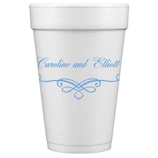 Classic Scroll Styrofoam Cups