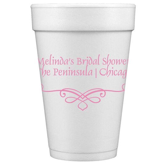Classic Scroll Styrofoam Cups