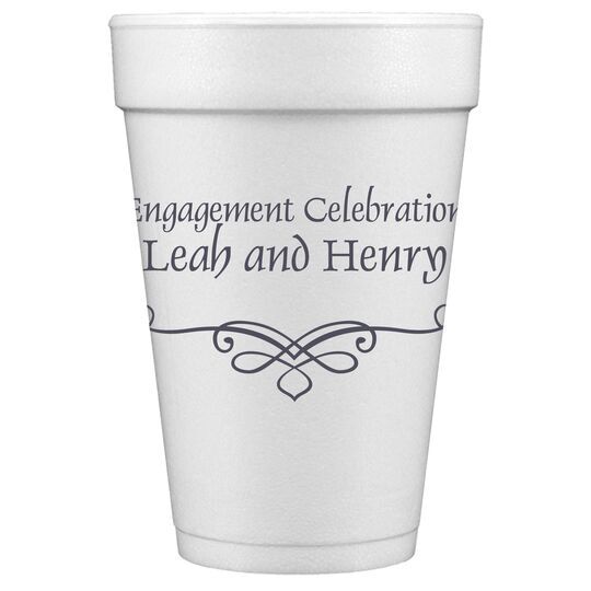 Classic Scroll Styrofoam Cups
