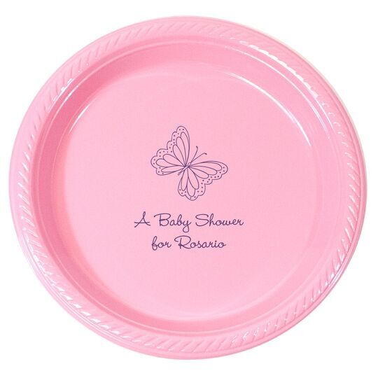 Sweet Butterfly Plastic Plates