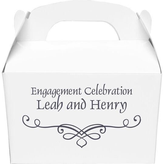 Classic Scroll Gable Favor Boxes