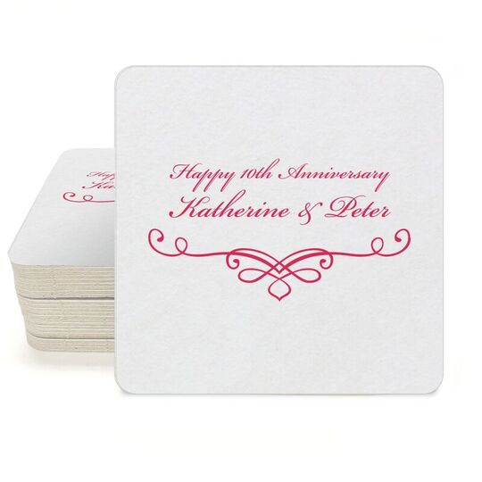 Classic Scroll Square Coasters