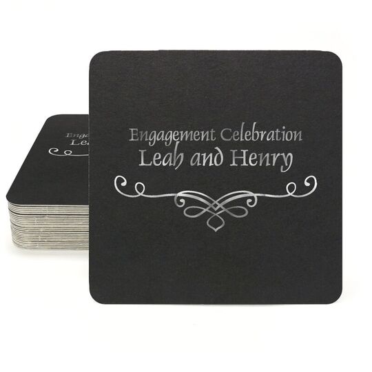 Classic Scroll Square Coasters