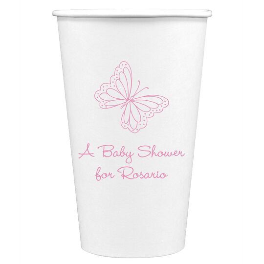 Sweet Butterfly Paper Coffee Cups