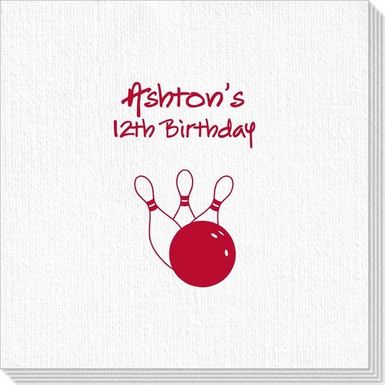 Bowling Ball & Pins Deville Napkins