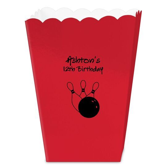 Bowling Ball & Pins Mini Popcorn Boxes