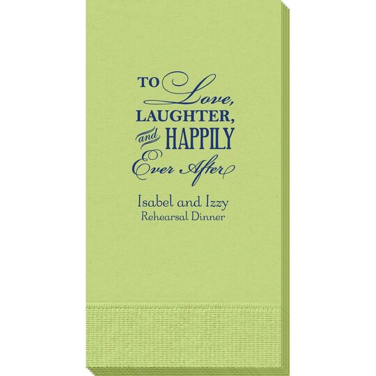 To Love Laughter Happily Ever After Guest Towels