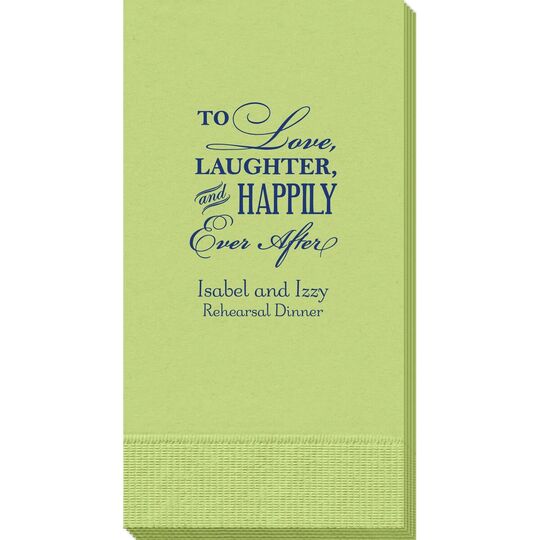 To Love Laughter Happily Ever After Guest Towels