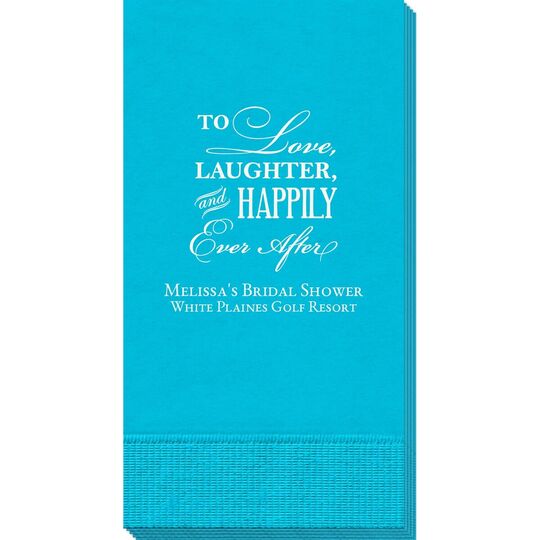 To Love Laughter Happily Ever After Guest Towels
