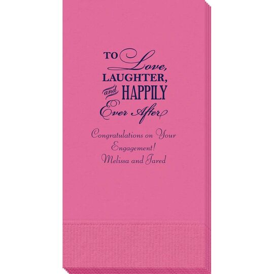 To Love Laughter Happily Ever After Guest Towels