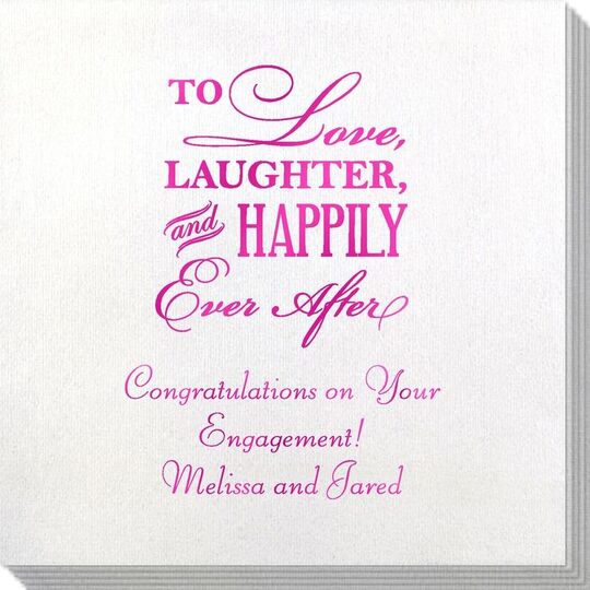 To Love Laughter Happily Ever After Bamboo Luxe Napkins