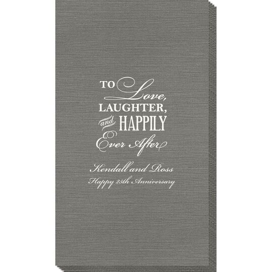 To Love Laughter Happily Ever After Bamboo Luxe Guest Towels