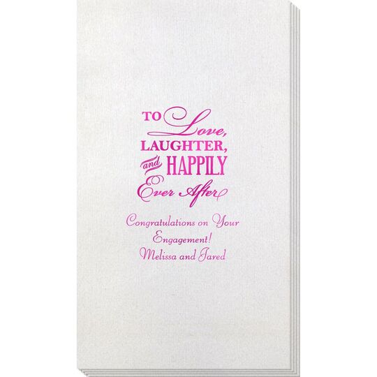 To Love Laughter Happily Ever After Bamboo Luxe Guest Towels