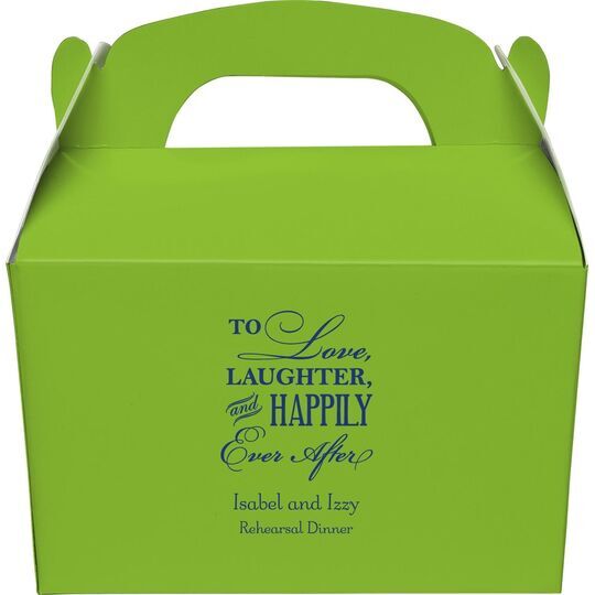 To Love Laughter Happily Ever After Gable Favor Boxes