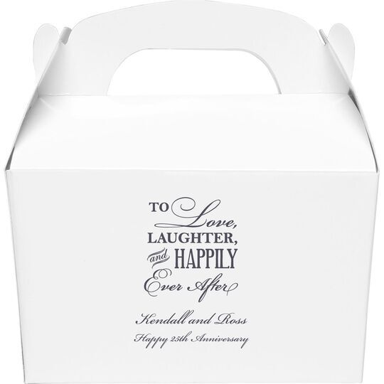 To Love Laughter Happily Ever After Gable Favor Boxes