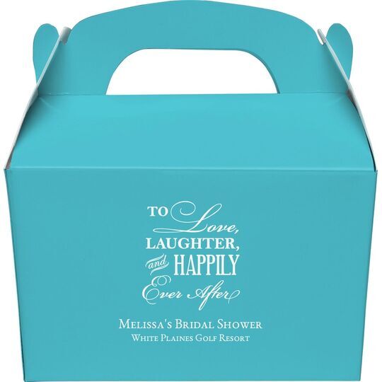 To Love Laughter Happily Ever After Gable Favor Boxes