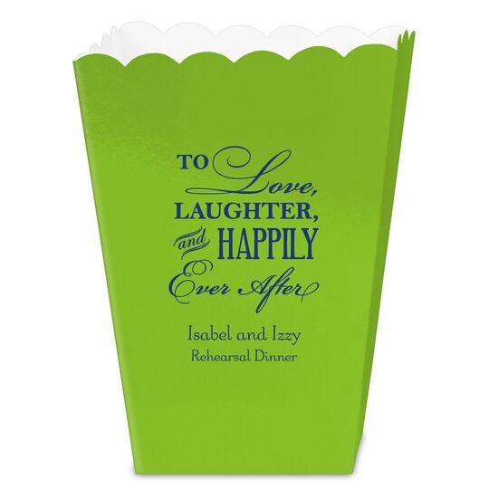 To Love Laughter Happily Ever After Mini Popcorn Boxes