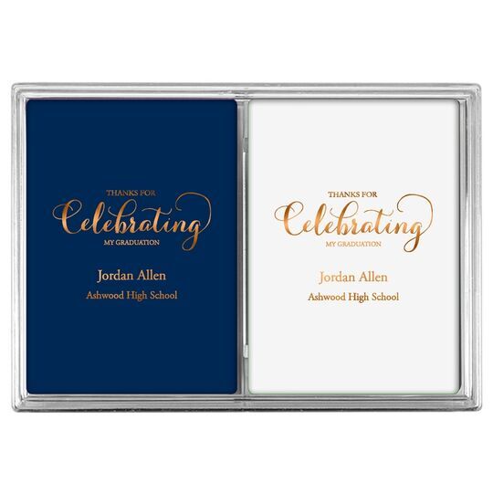 Thanks For Celebrating Any Event Double Deck Playing Cards