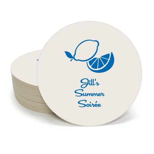 Lemon Round Coasters