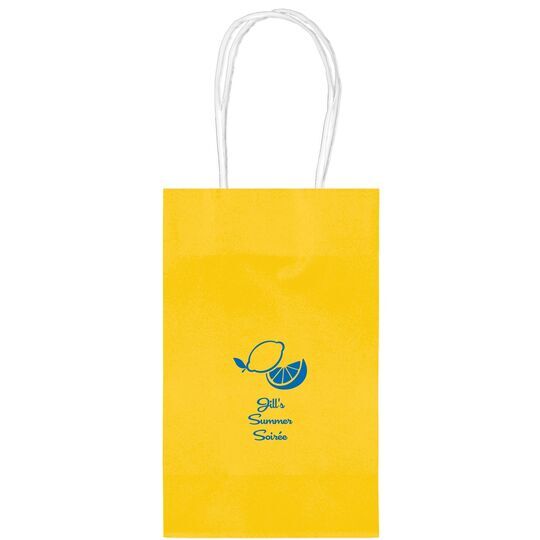 Lemon Medium Twisted Handled Bags