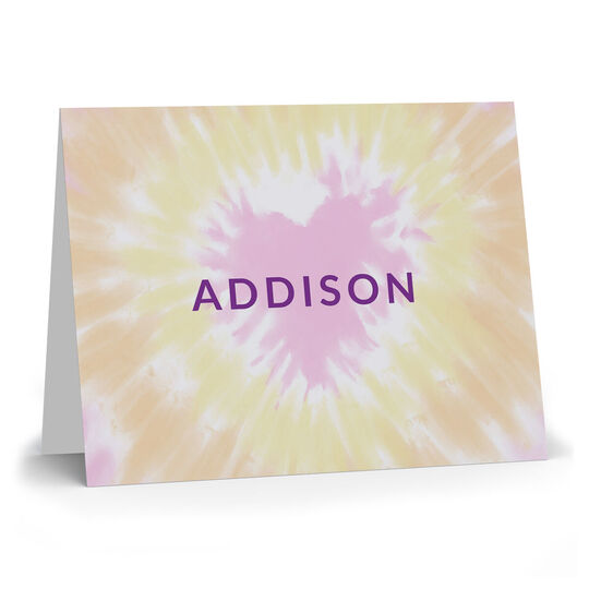 Tie-Dye Heart Folded Note Cards