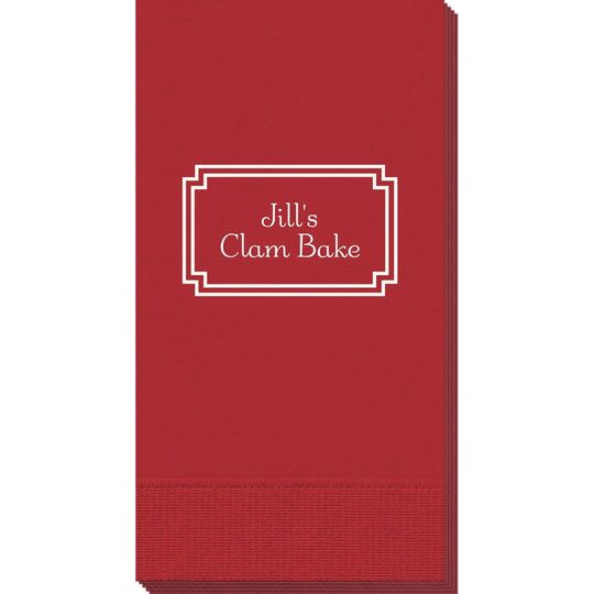 Your Text in Double Frame Guest Towels