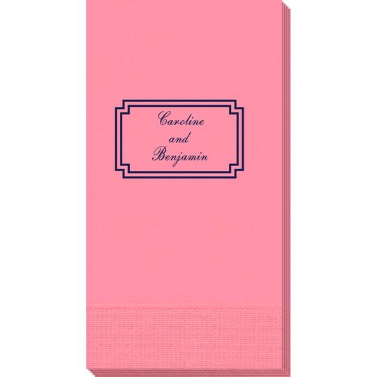 Your Text in Double Frame Guest Towels