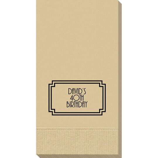 Your Text in Double Frame Guest Towels