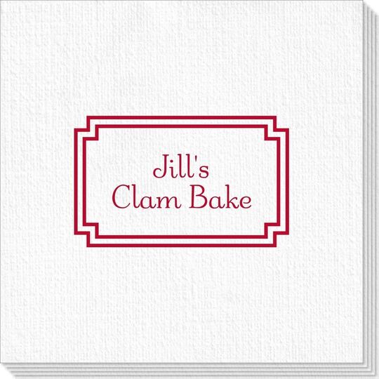 Your Text in Double Frame Deville Napkins