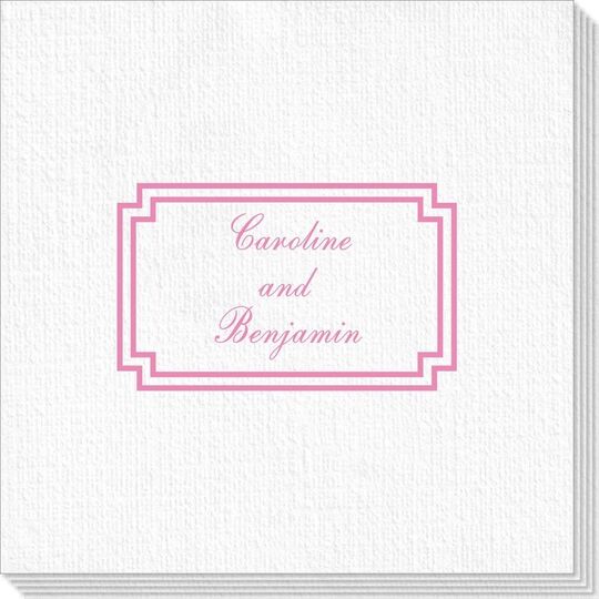Your Text in Double Frame Deville Napkins