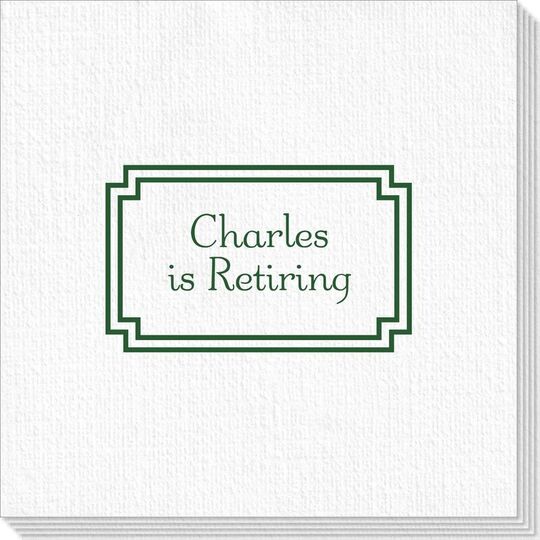 Your Text in Double Frame Deville Napkins