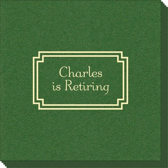 Your Text in Double Frame Linen Like Napkins