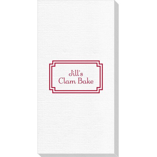 Your Text in Double Frame Deville Guest Towels