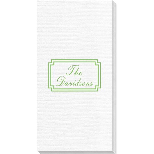 Your Text in Double Frame Deville Guest Towels