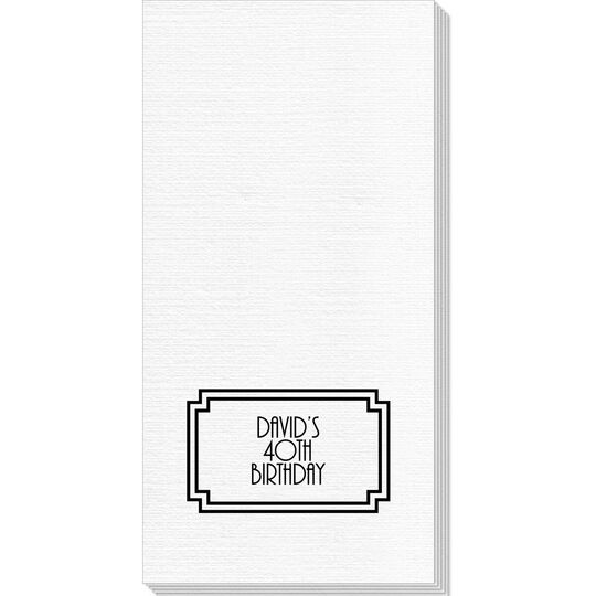 Your Text in Double Frame Deville Guest Towels