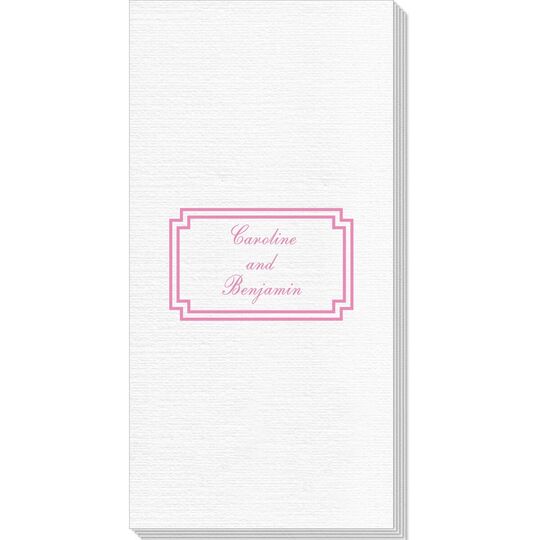 Your Text in Double Frame Deville Guest Towels